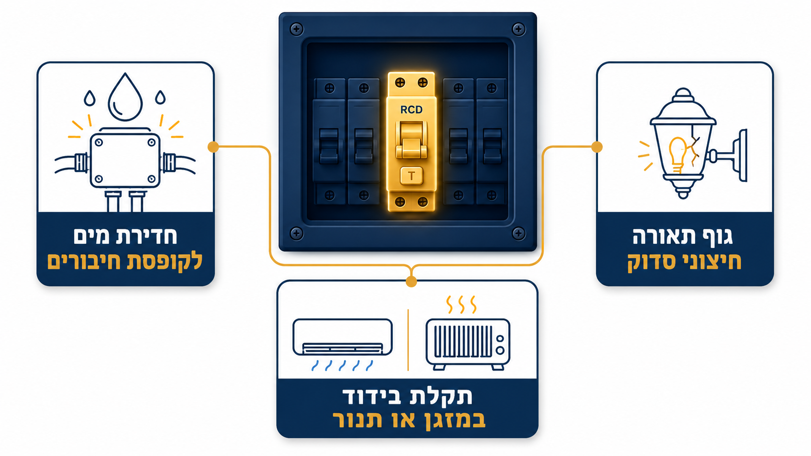 חשמלאי מוסמך בודק לוח חשמל ציבורי בבניין משותף