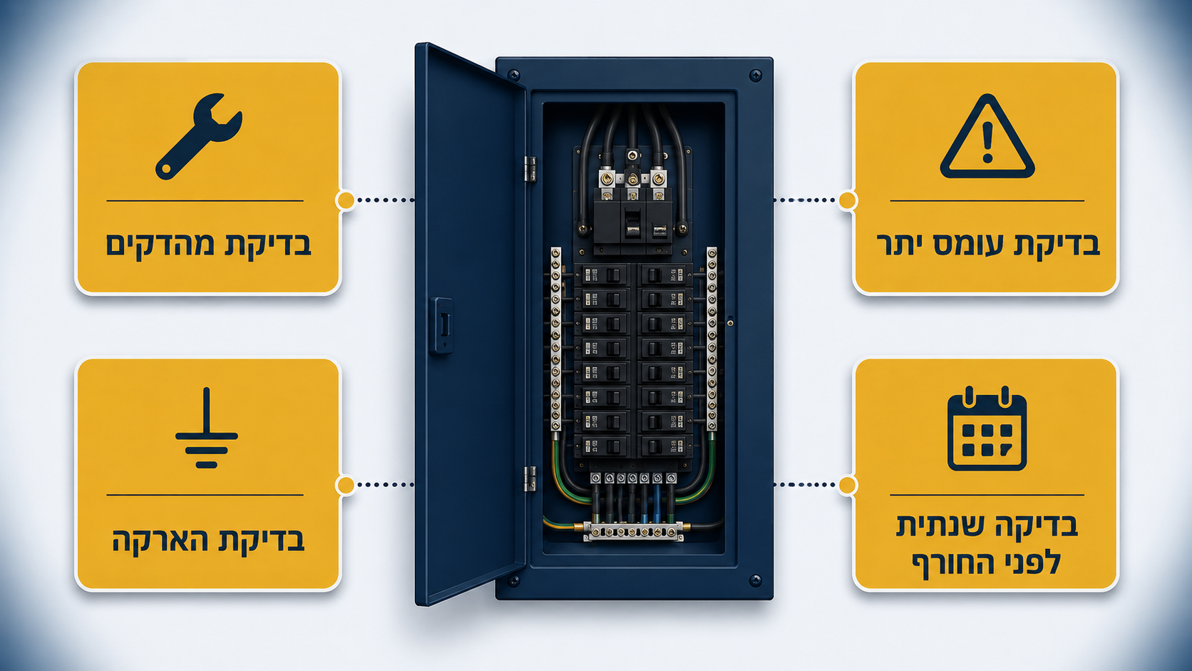 בדיקת מקור זליגת זרם וקפיצת פחת בלוח חשמל של בניין